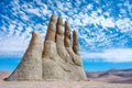 Hand Sculpture, the symbol of Atacama Desert Royalty Free Stock Photo